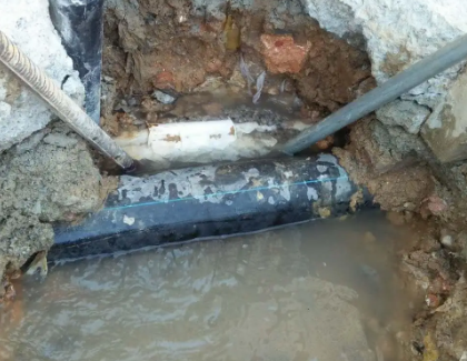 马尾测漏水之水管漏水